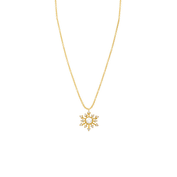 18 Karat Yellow Gold Leena Diamond Necklace