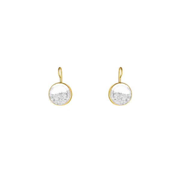 18 Karat Yellow Gold Core 12 Diamond Shaker earrings