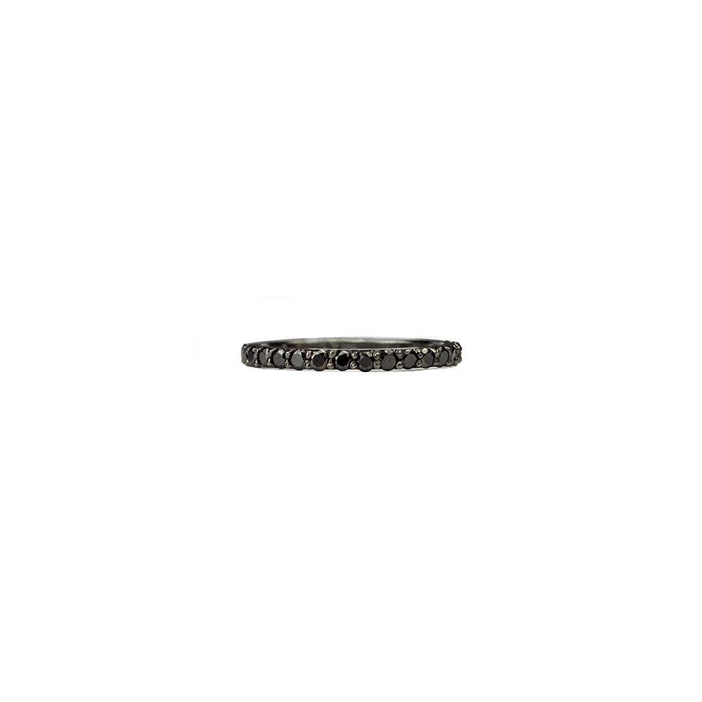 Silver and Black Diamond Band