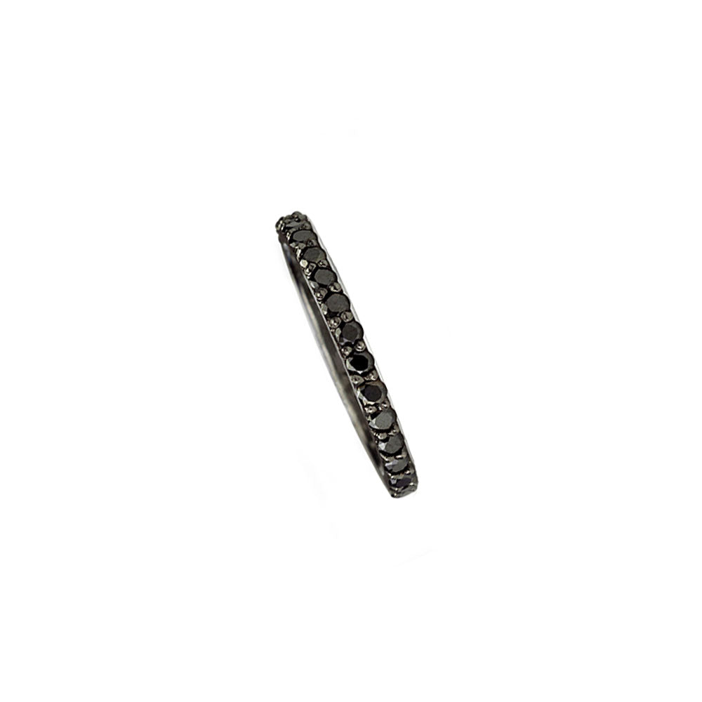 Silver and Black Diamond Band