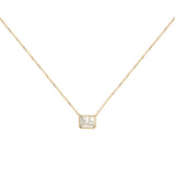18 Karat Yellow Gold Esmeralda Diamond Shaker necklace
