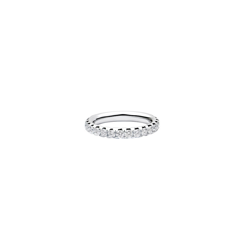 18 Karat White Gold Diamond Band