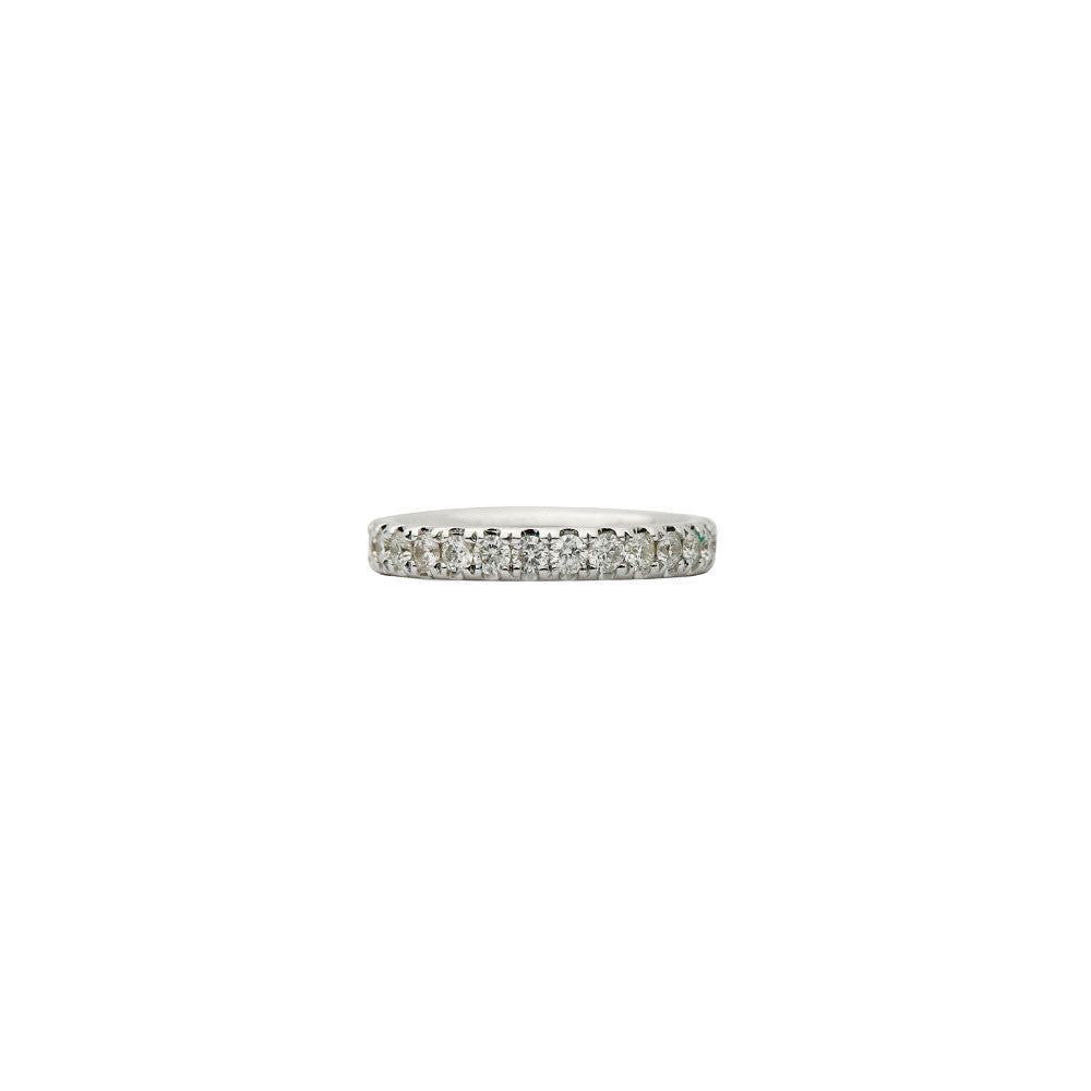 18 Karat White Gold eternity band With 20 Diamonds