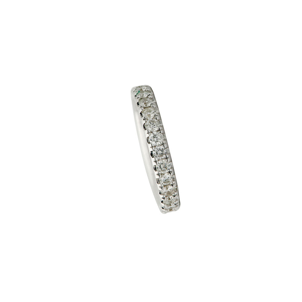 18 Karat White Gold eternity band With 20 Diamonds
