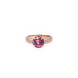 18 Karat Rose Gold Ring with Zircon and Diamonds