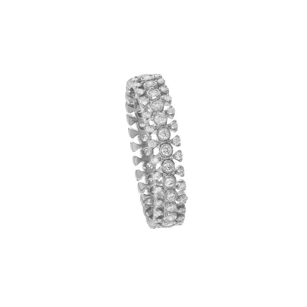 18 Karat White Gold ADELE band with white Diamond