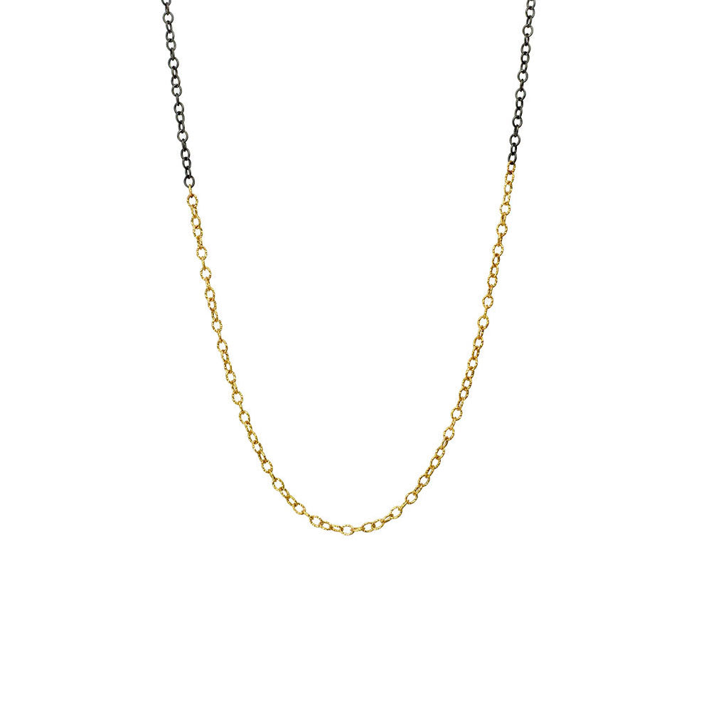 Sterling Silver Black Rhodium and Yellow Gold Two Tone ALEX Chain