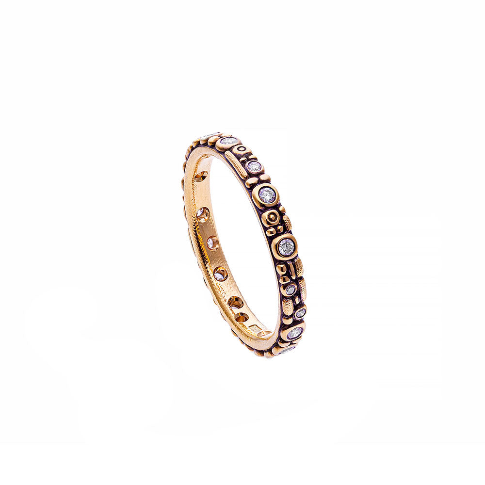 18 Karat Yellow Gold 'Mini 62" Diamond band