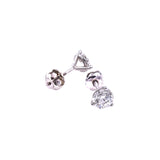 14 Karat White Gold Diamond Stud Earrings