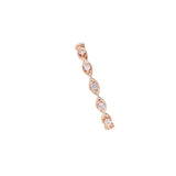 18 Karat Rose Gold Eleanor Marquise band with white diamonds