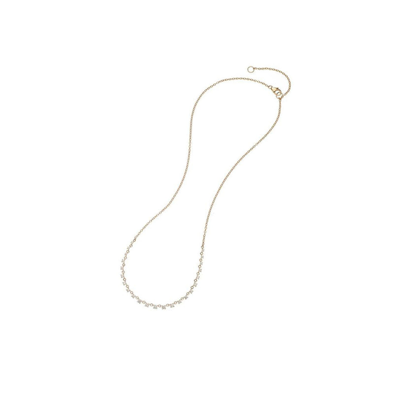 18 Karat Yellow Gold Mylene Diamond Necklace