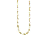 18 Karat Yellow Gold Blair Link Necklace With Diamonds