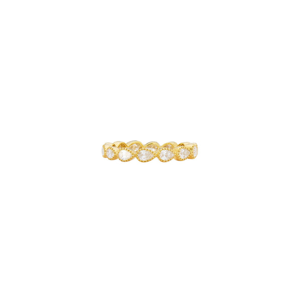 18 Karat Yellow Gold Paloma Eternity Band with Pear Diamonds