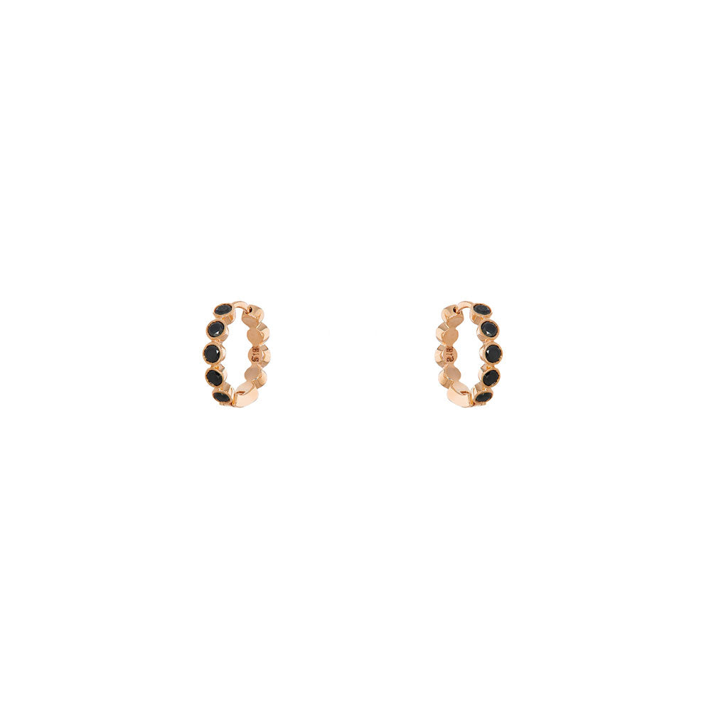 18 Karat Rose gold Modern Bezel huggies2847ER-RG