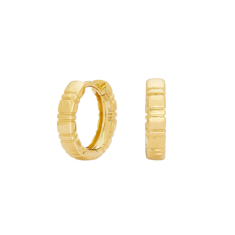18 Karat Yellow Gold Agnes Huggy Earrings