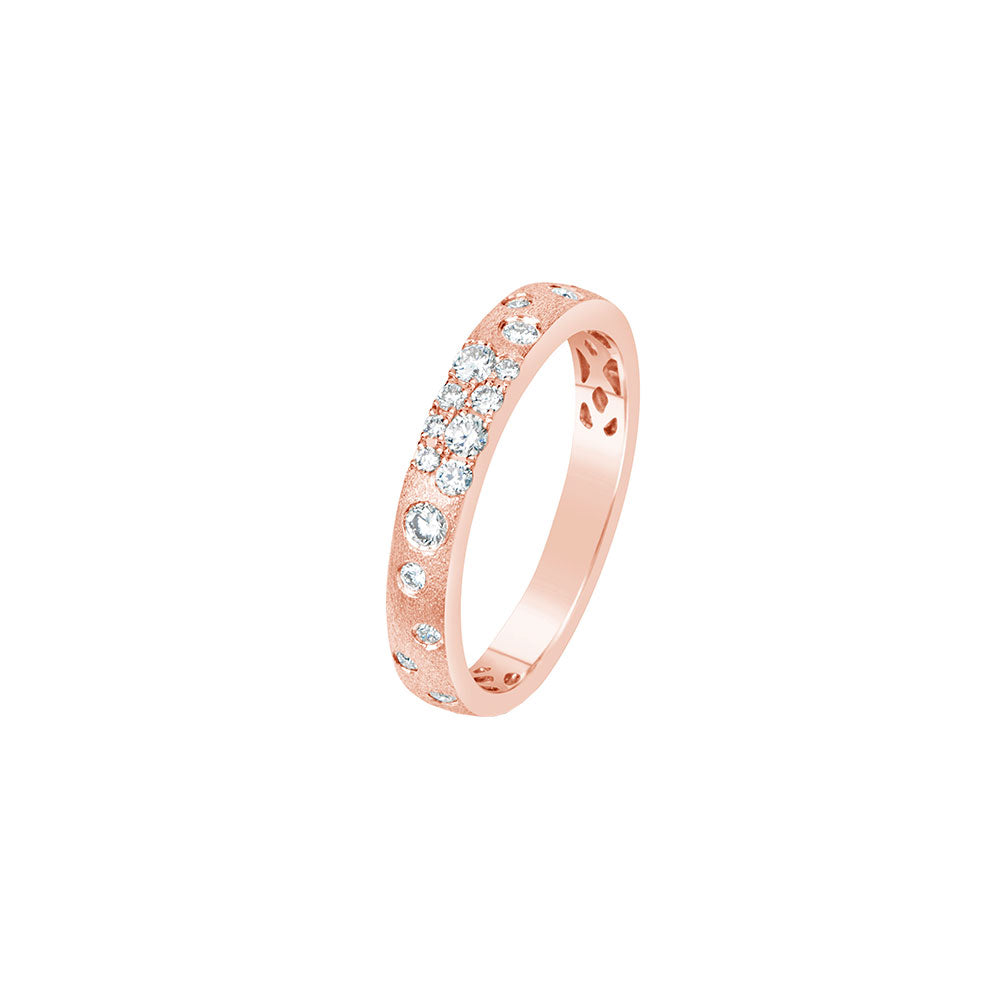 14 Karat Rosé Gold Diamond Confetti band