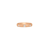 14 Karat Rosé Gold Band with 3 Diamonds
