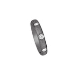 14 Karat Black Rhodium Band with 3 Diamonds