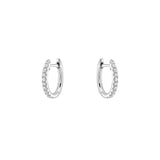 14 Karat White Gold Diamond Huggies