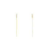 14 Karat Yellow Gold Threader Diamond earrings