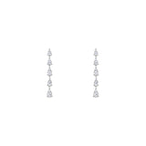 4 Karat White Gold Drop Earrings With Diamonds
