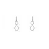 14 Karat White Gold Drop Earrings With Diamonds