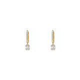 14 Karat Yellow Gold Drop Earrings With Diamonds