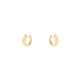 14 karat yellow gold Confetti hoop earrings with diamonds
