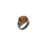 Sterling Silver Oxidized Finish ring with Tigers Eye