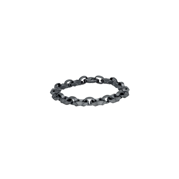 Sterling Silver Oxidized Ulysses Link Bracelet