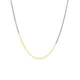 Sterling Silver with Black Rhodium and 14 Karat Yellow Gold ALEXIS Chain