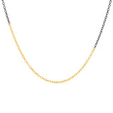Sterling Silver with Black Rhodium and 14 Karat Yellow Gold ALEXIS Chain