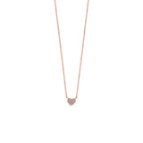 14 Karat Rosé Gold Diamond Heart Necklace