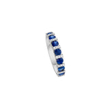 18 Karat White Gold Ring with Sapphires and Diamonds