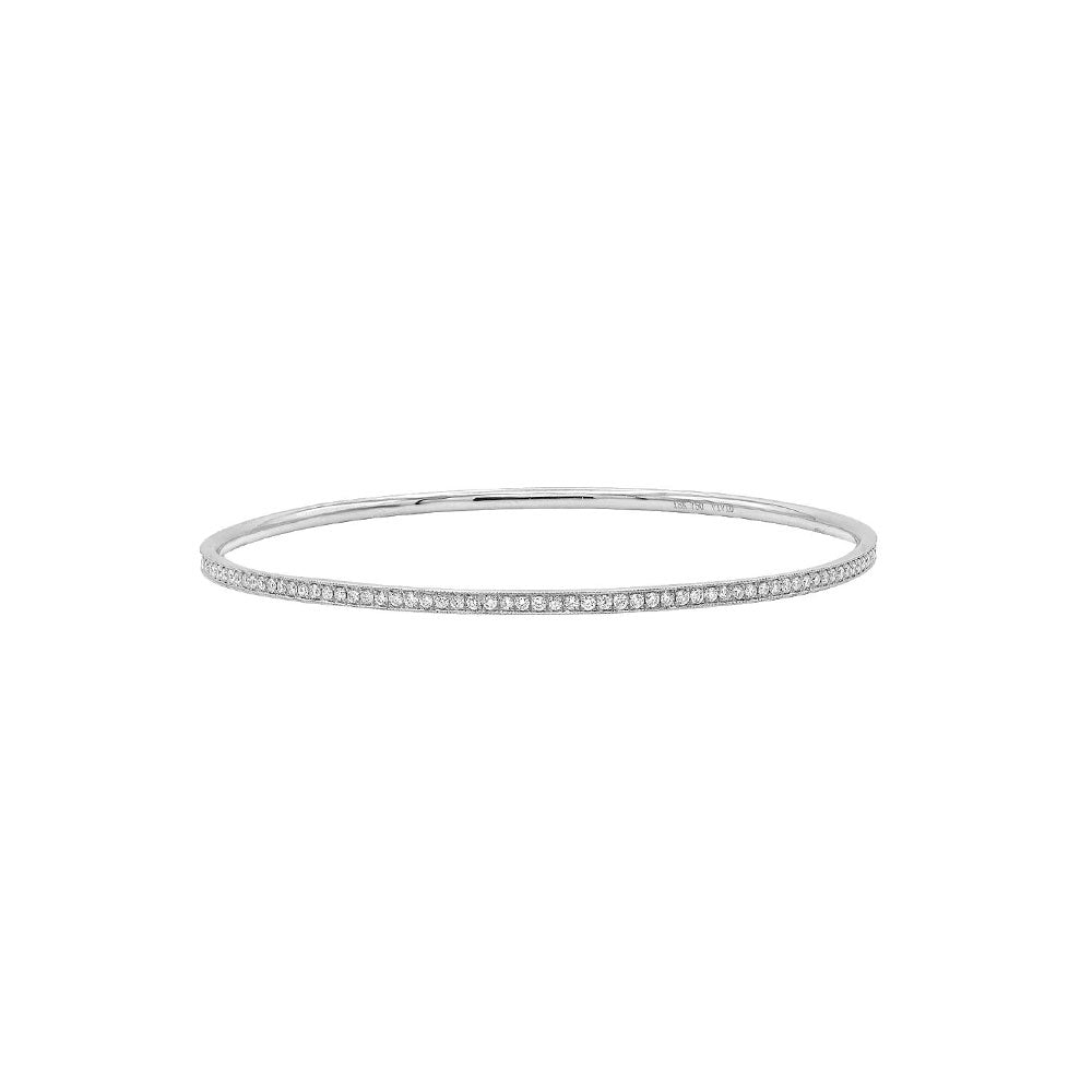 18 Karat White Gold diamond bangle