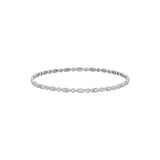 18 Karat White Gold Diamond bangle marquise and round pattern