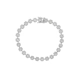 18 Karat White Gold Tennis Bracelet with Diamond stations