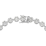 18 Karat White Gold Tennis Bracelet with Diamond stations