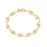 18 Karat Yellow Gold Blair Link Bracelet with Diamonds
