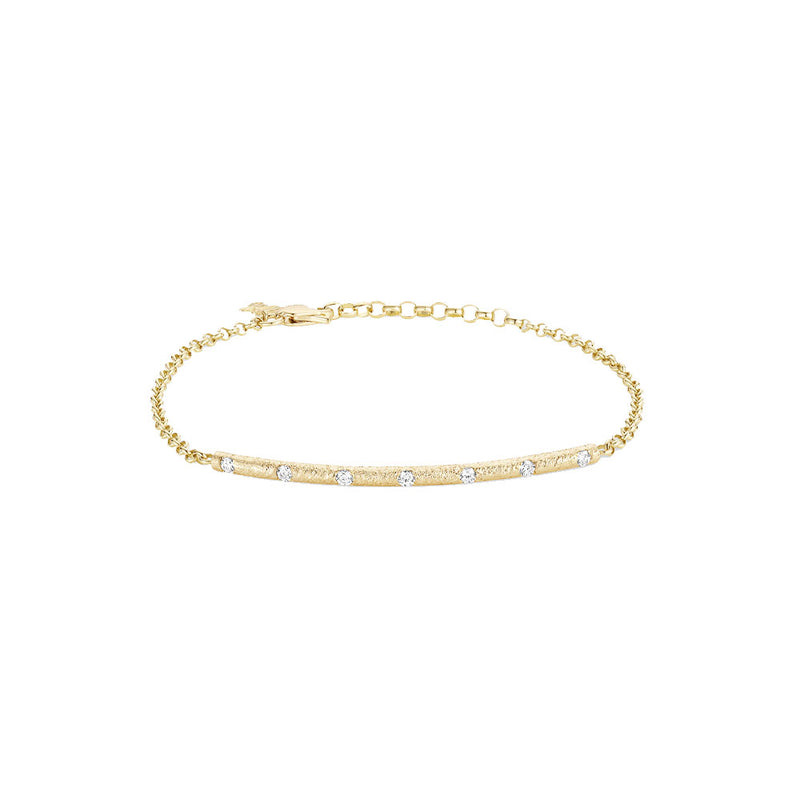 14 Karat Yellow gold REMY bracelet with Diamonds