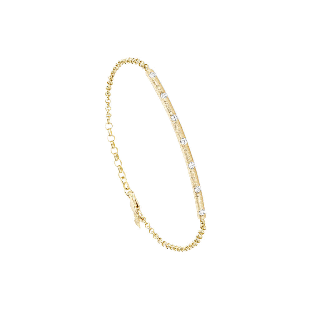 14 Karat Yellow gold REMY bracelet with Diamonds