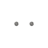 Sterling silver black rhodium CARROLL stud earrings with diamonds