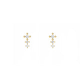 18 Karat Yellow Gold Diamond Studs