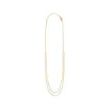 18 Karat Yellow Gold Cien double strand Necklace with Rose Cut Diamonds