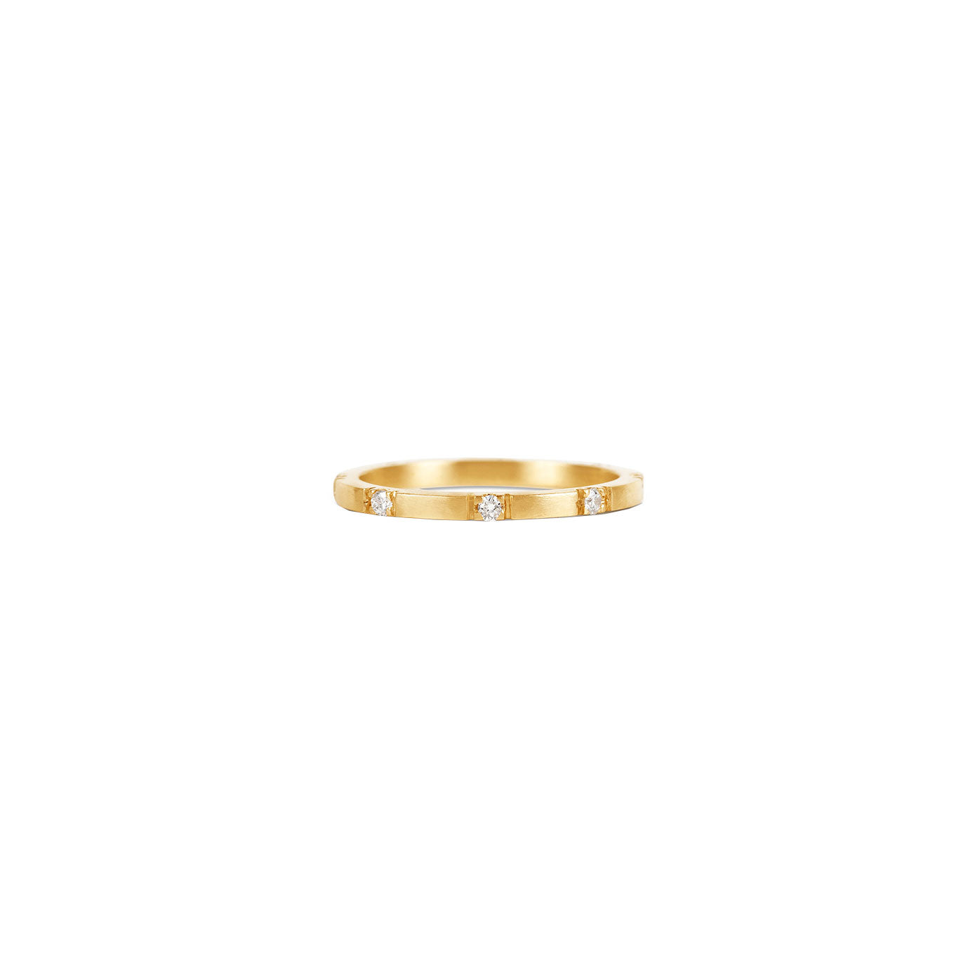 14 karat yellow gold CICADA diamond band