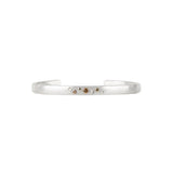 Sterling Silver CIE cuff bracelet with champagne and white diamonds