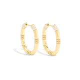14 Karat Yellow Gold The Crew Oval Hoop Earring