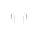 18 Karat White Gold Hook Diamond Earrings
