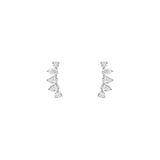 18 Karat White Gold Ear Diamond Crawler Earrings