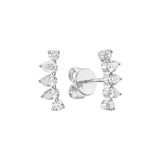 18 Karat White Gold Ear Diamond Crawler Earrings